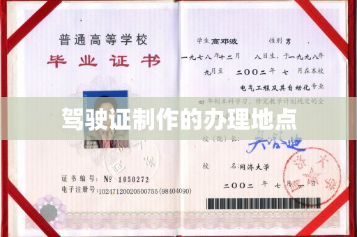 彬县驾驶证制作的办理地点