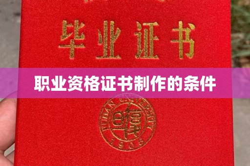 彬县职业资格证书制作的条件
